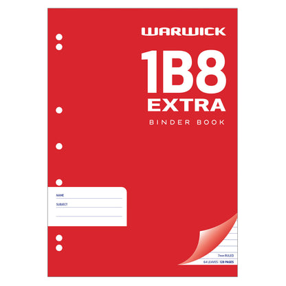 Warwick Exercise Book 1B8 Extra Punched 64 Leaf