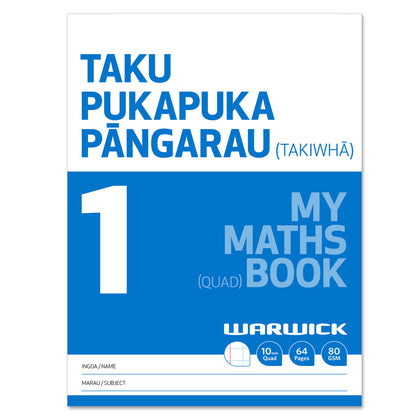 Warwick My Maths Book 1 Quad 10mm 64 Pages Blue