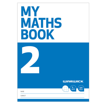 Warwick My Maths Book 2 Quad 7 mm 64 Pages