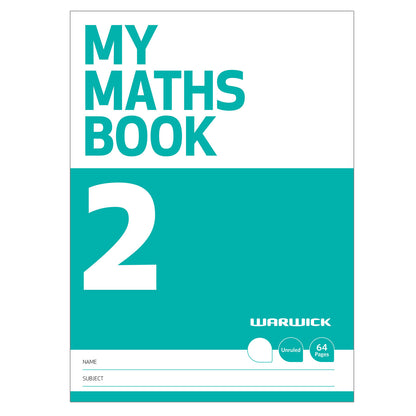Warwick My Maths Book 2 Unruled 64 Pages Green