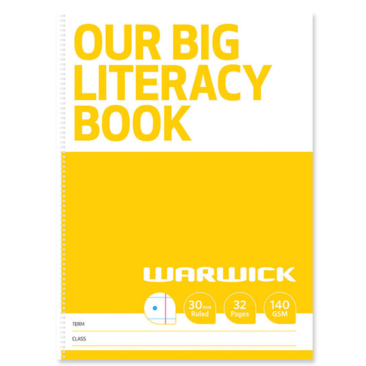 Warwick Our Big Literacy Book 30mm Rules 32 Pages
