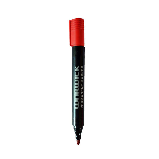 Warwick Permanent Markers Bullet Tip - Red - School Depot NZ