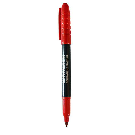 Warwick Permanent Marker Fine Tip - Red - School Depot NZ