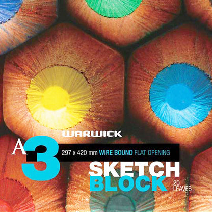 WARWICK PAD A3 SPIRAL SKETCH 20 LEAF 120GSM 