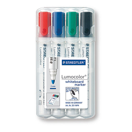 Staedtler Whiteboard Markers Bullet Tip - 2mm - 4 Pack - School Depot NZ - 1