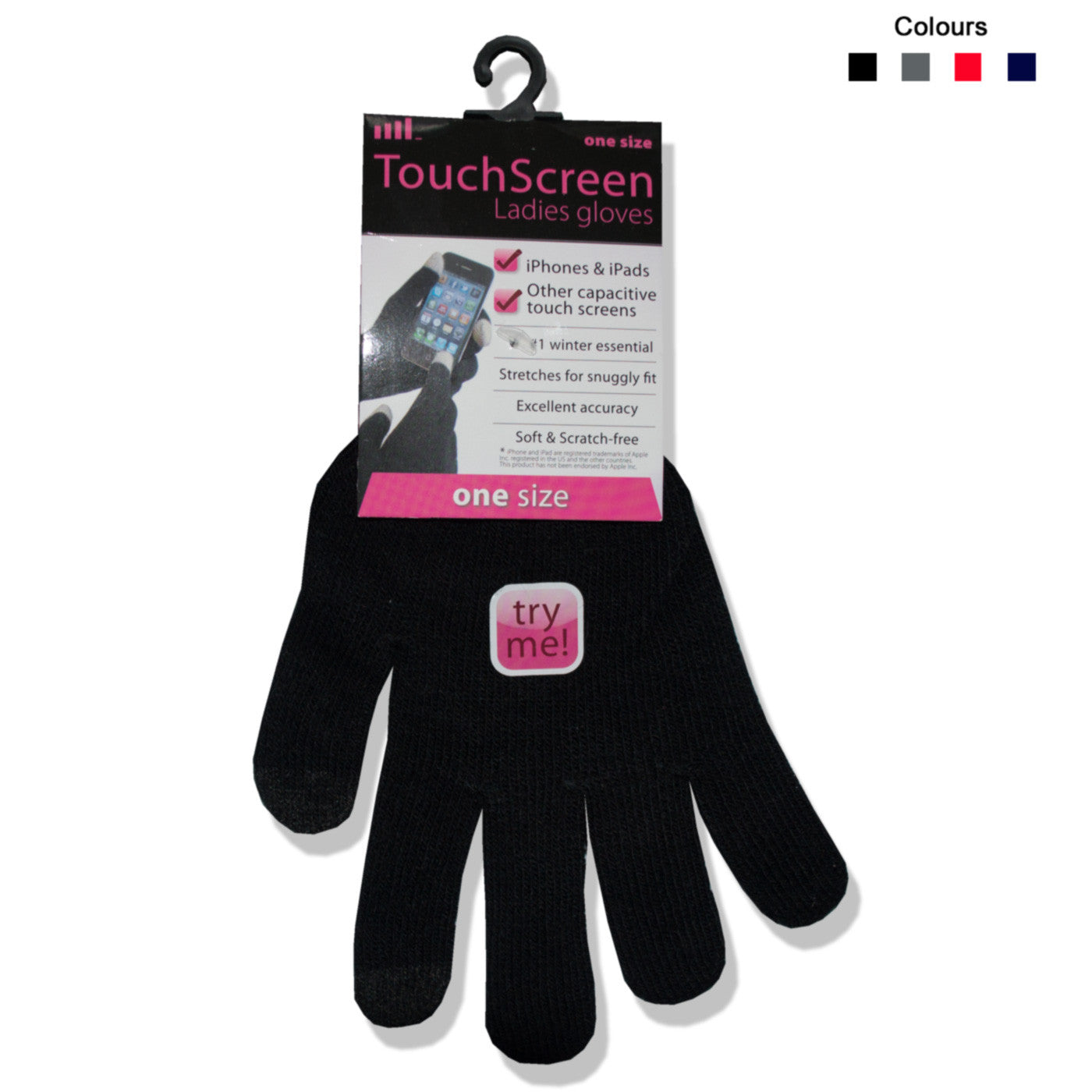 Touchscreen Gloves Women Black